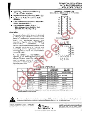 SN74ABT240ADWE4 datasheet  